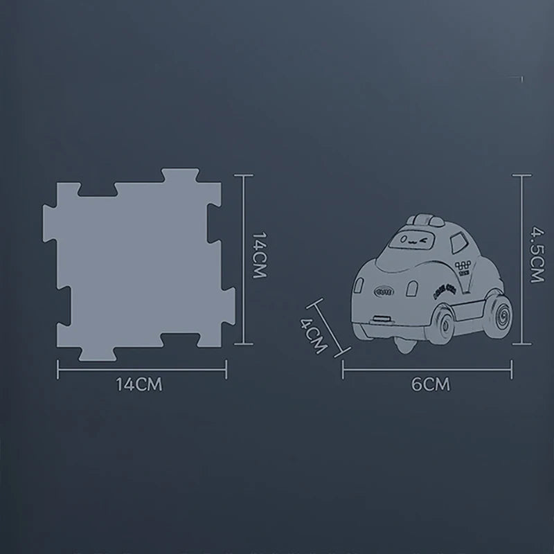 Puzzle de vías de tranvía eléctrico