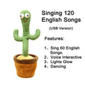 Cactus Dansant Juguete de Peluche que Canta 120 Canciones en Inglés Electrónico