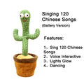 Cactus Dansant Juguete de Peluche que Canta 120 Canciones en Inglés Electrónico