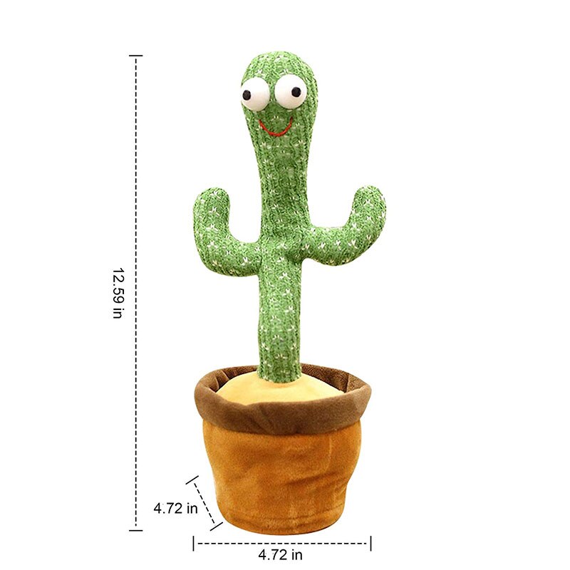 Cactus Dansant Juguete de Peluche que Canta 120 Canciones en Inglés Electrónico