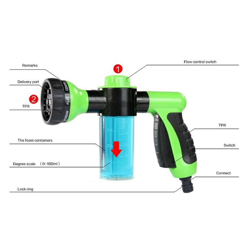 Pistola de agua portátil para el lavado de coches, alta presión