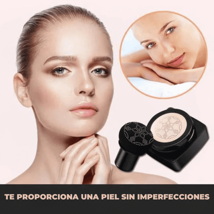 CC CREAM - Maquillaje con pincel esponja con cabeza de seta